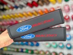 Custom Embroidery Premium Seat Belt Covers Shoulder Pads Ford Racing. Fixed Price $85.00.