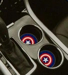 6 Packs (2 Each) 12 Total Captain America Auto Cup Holder Coasters Car Truck. Fixed Price $29.99.