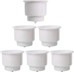 6 Pack Plastic Cup Drink Can Holder With Drain For Boat Marine Rv Car Pontoon. Fixed Price $21.99.