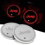 2PCS Led Car Luminous Water Cup Pad Atmosphere Light Auto Accessories For Jeep. Fixed Price $23.99.