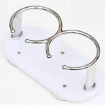 Stainless Double Ring Drink Holder With Mounting Suction Cups. Fixed Price $77.20.