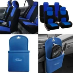 Blue Auto Car Seat Covers 2 Row For Solid Benches With Silicone Phone Holder. Fixed Price $23.99.