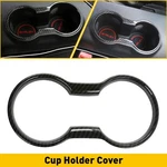 Interior Trim Molding Cup Holder Cover Carbon Fiber Fit Ford 2015-21. Fixed Price $13.29.