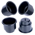 (set Of 4) Amarine-made Black Recessed Drop Plastic Cup Drink Can Holder W.... Fixed Price $18.04.