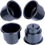 (set Of 4) Amarine-made Black Recessed Drop Plastic Cup Drink Can Holder W.... Fixed Price $23.09.