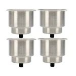 Amarine Made 4PCS Stainless Steel Cup Drink Holder With Drain For Boat Rv. Fixed Price $35.66.