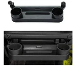 Junllic Front Passenger Grab Tray Dual Cup Holder Car Storage Black Organizer. Fixed Price $12.46.