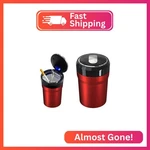 Dxnq Car Ashtray With Lid, Easy Clean Up Detachable Smokeless Led. Fixed Price $12.02.