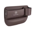 Mercedes Benz Car Seat Organizer Brown Leather Cup Holder Pocket Storage. Fixed Price $22.00.