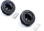 Mxeol Marine Slam Latch Black Flush Pull Round Plastic Pair New C6. Fixed Price $16.82.