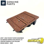 2007 - 2014 Tahoe Yukon Suburban Center Console Cup Holder Cubby Woodgrain Oem. Fixed Price $89.87.
