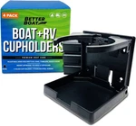 Boat Cup Holder, Set Of 4 Folding Drink Holders, Wall Mountable For Black. Fixed Price $31.70.