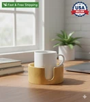 3 Pcs Vintage Non-slip Fangsun Cup Holder Accessories Round Wooden As Gift. Fixed Price $25.98.