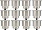 12 Pcs Stainless Steel Cup Drink Holder With Drain For Marine Boat Rv Camper Car. Fixed Price $57.99.