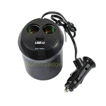 Car Cigarette Lighter Dual Usb Charger Socket Cup Holder Adapter. Fixed Price $11.98.