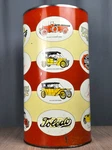 Vintage Car Dealership Cylinder Trash Can Ashtray, Stutz Flanders Toledo Pierce. Fixed Price $89.25.