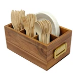 Acacia Silverware For Party With Handle - Paper Plate Holders Coun.... Fixed Price $26.08.