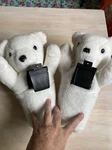 Rare 1989 Hopkins Mfg Corp Bottle Pets Window Cup Holders For Car Plush Bears. Fixed Price $29.94.