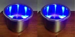 # 2 Pcs Rv Marine Boat Camper Ss 304 Led Blue Cup Drink Holder 3/8" Drain Tube. Fixed Price $23.95.