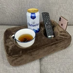 Cup Holder Pillow, Drinks Remotes For Center Of Couch,. Fixed Price $34.29.