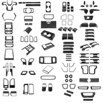 Carbon Fiber Steering Wheel Dashboard Full Kit Cover Trims Ford F150 2015-20. Fixed Price $29.99.