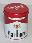 Marlboro Empty Steel Can Red Cylinder Ashtray Novelty Collectible Japan Vintage. Fixed Price $75.00.