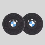 For Bmw (2 Pc) Car Cup Holder Mat Pad Silicone Coasters Black 2.75". Fixed Price $8.83.
