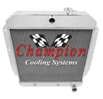 56 57 58 Chevy Pickup Truck Champion 3 Row Aluminum Radiator CC5559. Fixed Price $317.95.
