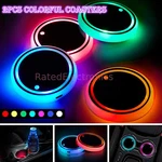 2 Pcs Colorful Car Cup Holder Led Usb Charging Mat Coaster Pad Changing Light. Fixed Price $9.22.