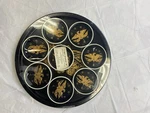 New Vintage Hand Screened Norex American Eagle Drink Coasters Tray Nos 9 Piece. Fixed Price $24.95.