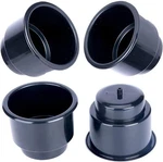 4PACK Universal Plastic Drink Cup Insert Holder With Drain Boat Marine Car Black. Fixed Price $17.99.