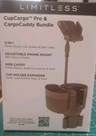 Limitless Cupcargo Pro & Phone Holder With Side Caddy Taupe, Beige. Fixed Price $29.99.