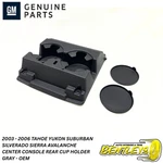 2003 - 2006 Silverado Tahoe Yukon Center Console Rear Cup Holder W/ Inserts Gray. Fixed Price $32.28.