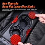 Red Carbon Center Beverage Cup Holder Pad Mat For Nissan Frontier 2009-2017. Fixed Price $15.99.