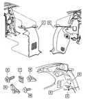 Genuine Mopar Trim Panel Attaching Fastener D Pillar 34202599. Fixed Price $5.73.