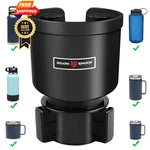 Upgraded Car Cup Holder Expander Adapter With Offset LARGE*1, Black. Fixed Price $42.99.