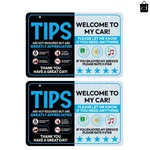Rideshare Tip Rating Appreciated Sign Compatible With Lyft Uber For Driver (2-PA. Fixed Price $12.25.
