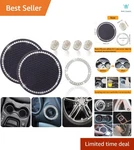 Car Coasters For Cup Holder, 2 Pack Cute Bling With Rh.... Fixed Price $7.99.