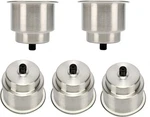 5PCS Insert Cup Drink Holder W/ Drain For Marine Boat Rv Camper Stainless Steel. Fixed Price $27.99.