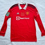 Manchester United 2022 2023 Carabao Cup Final Long Sleeve Rashford Varane H64044. Fixed Price $199.00.