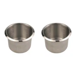 2PCS Universal Stainless Steel Cup Holder Fit For Marine Boats Rvs Poker Table. Fixed Price $9.59.