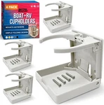 Boat Cup 4 Pack Folding Drink Holders Wall Mount For Universal, White. Fixed Price $33.99.