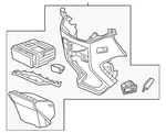 Genuine Honda Console Assembly Center (lower) *NH767L* (truffle) 77299-TK8-A11Z. Fixed Price $85.12.