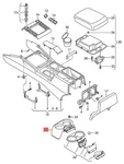 Genuine Vw Amarok 2HA 2HB S1B Drinks Holder 2H0862549A71N. Fixed Price $9.06.