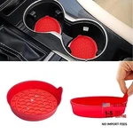 Car Cup Coaster Universal Vehicle Spill Holder Non-slip 2 Pack Red Gear. Fixed Price $12.65.