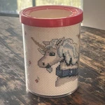 Rare! Vintage 80'S Needlepoint Cup & Can Koozie Drink Holder Hugger Retro. Fixed Price $11.95.