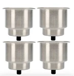 4PCS Stainless Steel Cup Drink Holder With Drain For Marine Boat Rv Camper. Fixed Price $19.00.