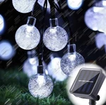 Solar String Lights White 46FT 80 Leds, Wertioo Outdoor Power Globe. Fixed Price $8.99.