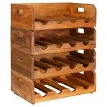 Vidaxl Wine Rack 4 Pcs, Holder For 16 Bottles, Solid Reclaimed Wood. Fixed Price $173.99.