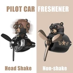 Rotating Pilot Bear Car Air Freshener Vent Clip Perfume Aroma Diffuser Fan. Fixed Price $48.99.